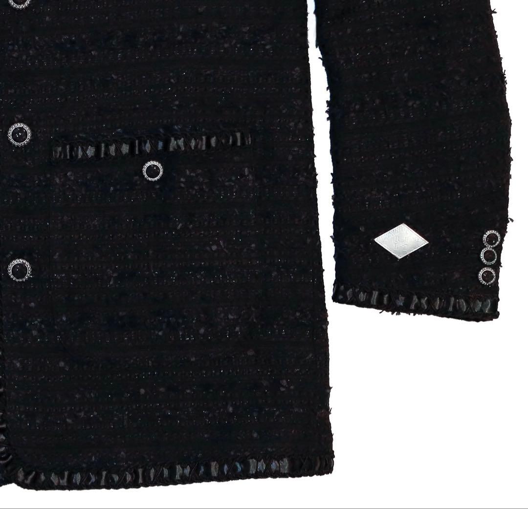 【ケミストリー川畑着 11万】MIXED TWEED NO COLLAR JKT