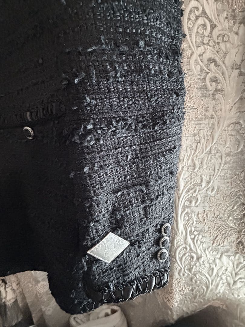 【ケミストリー川畑着 11万】MIXED TWEED NO COLLAR JKT