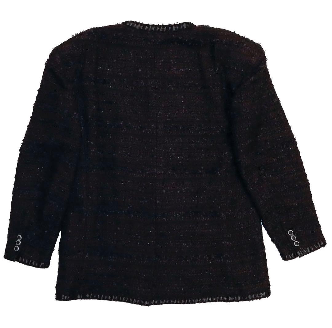 【ケミストリー川畑着 11万】MIXED TWEED NO COLLAR JKT