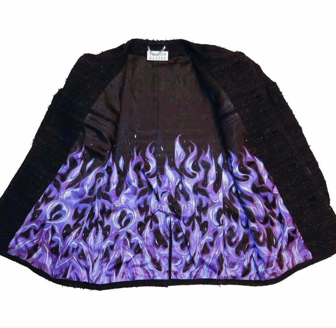 【ケミストリー川畑着 11万】MIXED TWEED NO COLLAR JKT