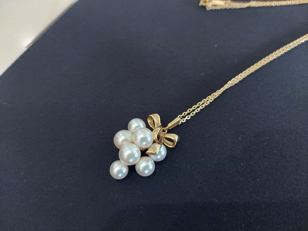MIKIMOTO　パールリボンデザインネックレス