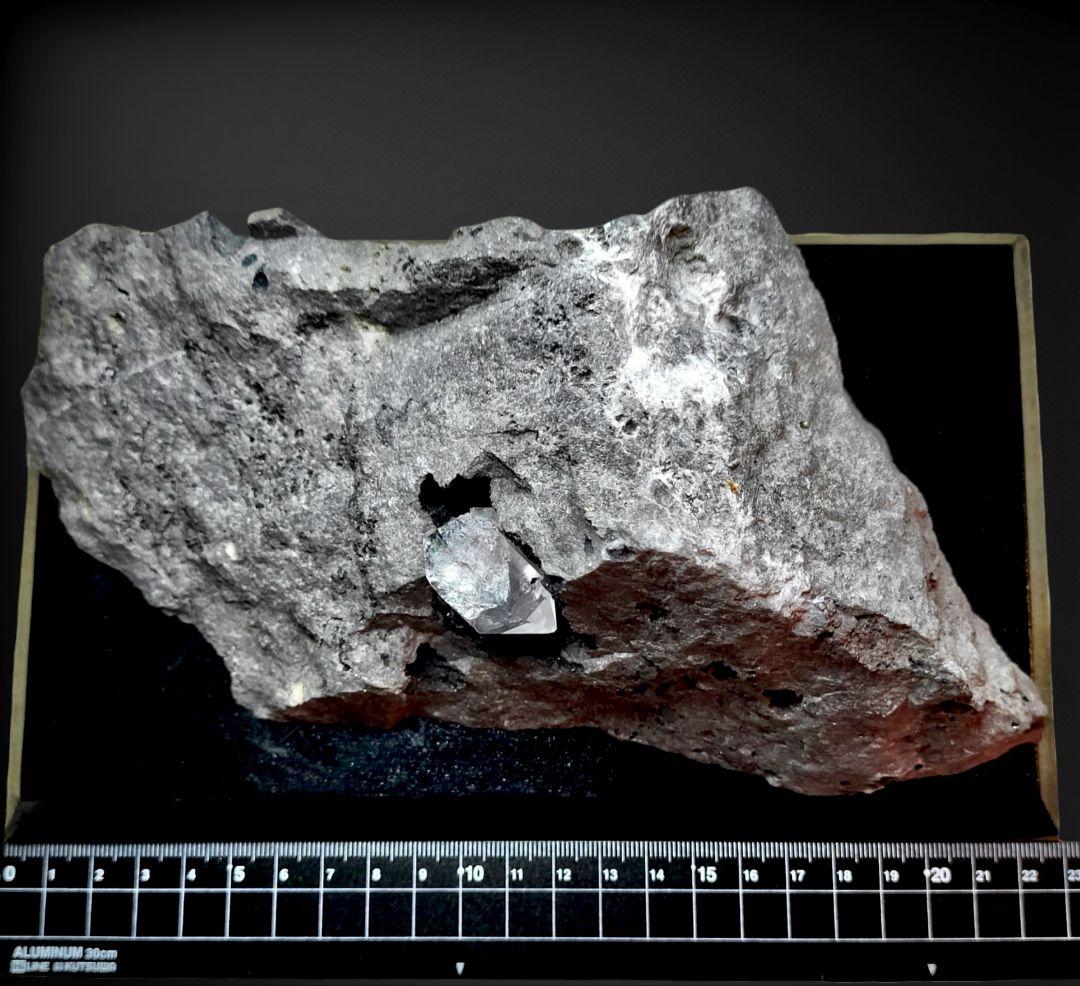 天然ハーキマーダイヤモンド 母岩付原石 USA産 ダブルポイント 虹多 アイリス