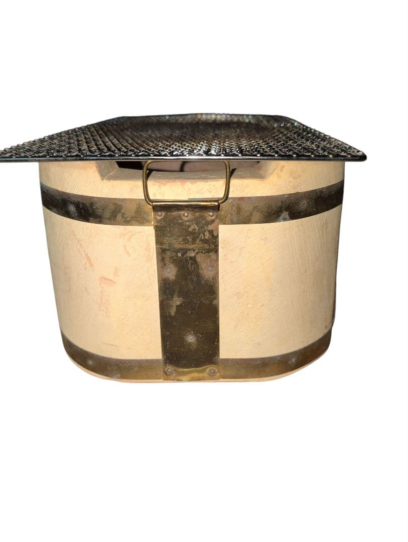 丸和工業製◎天然切出コンロ◎大判七輪/角形/網1枚付◎最高級 能登の切り出し