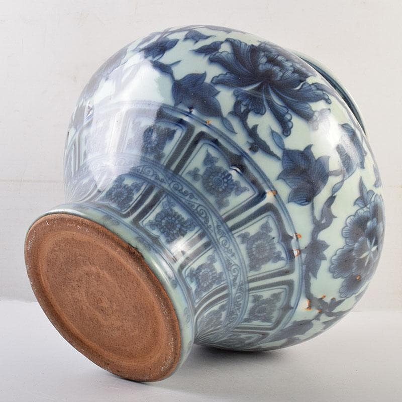 中国　青花　花弁文瓶　壺　C　8946A