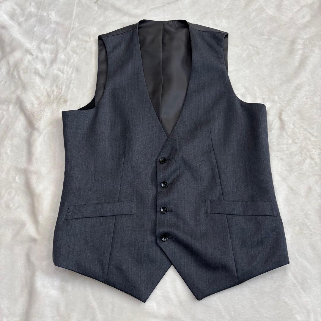 【美品】スーツセレクト　スリーピース　スーツ　グレー Y7