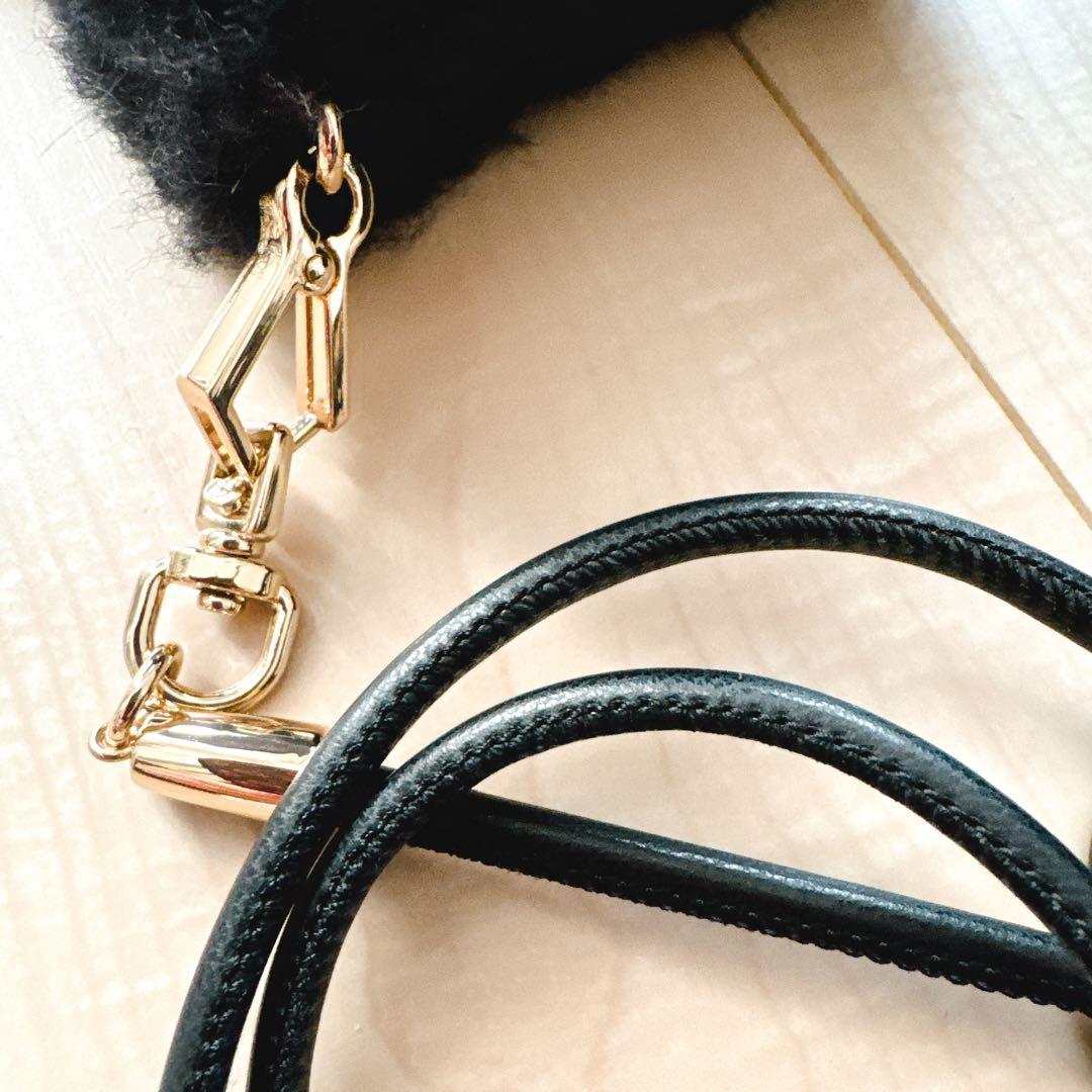 マックスマーラ Max Mara テディベア ミトン 手袋 ブラック