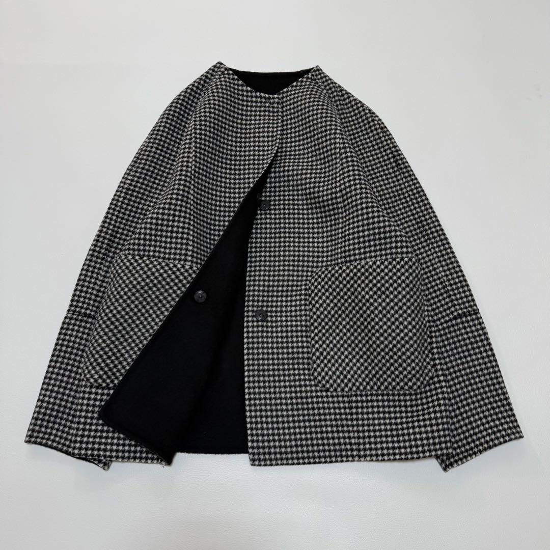 美品 24AWトゥモローランド スーパーダブルフェイス リバーシブルコート 36