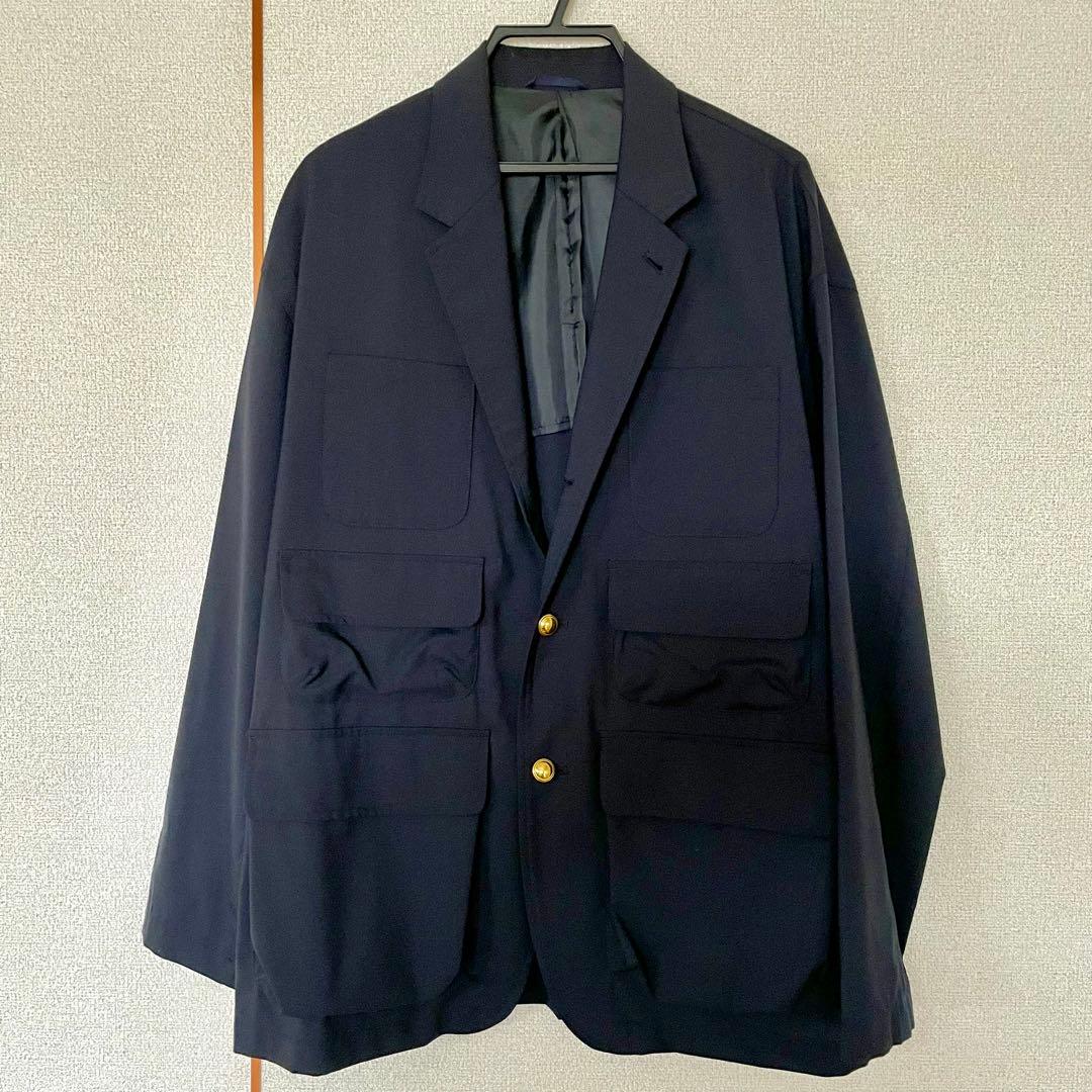 BEAMS 3ステップポケット ブレザー ジャケット ネイビー 紺ブレ メタル釦