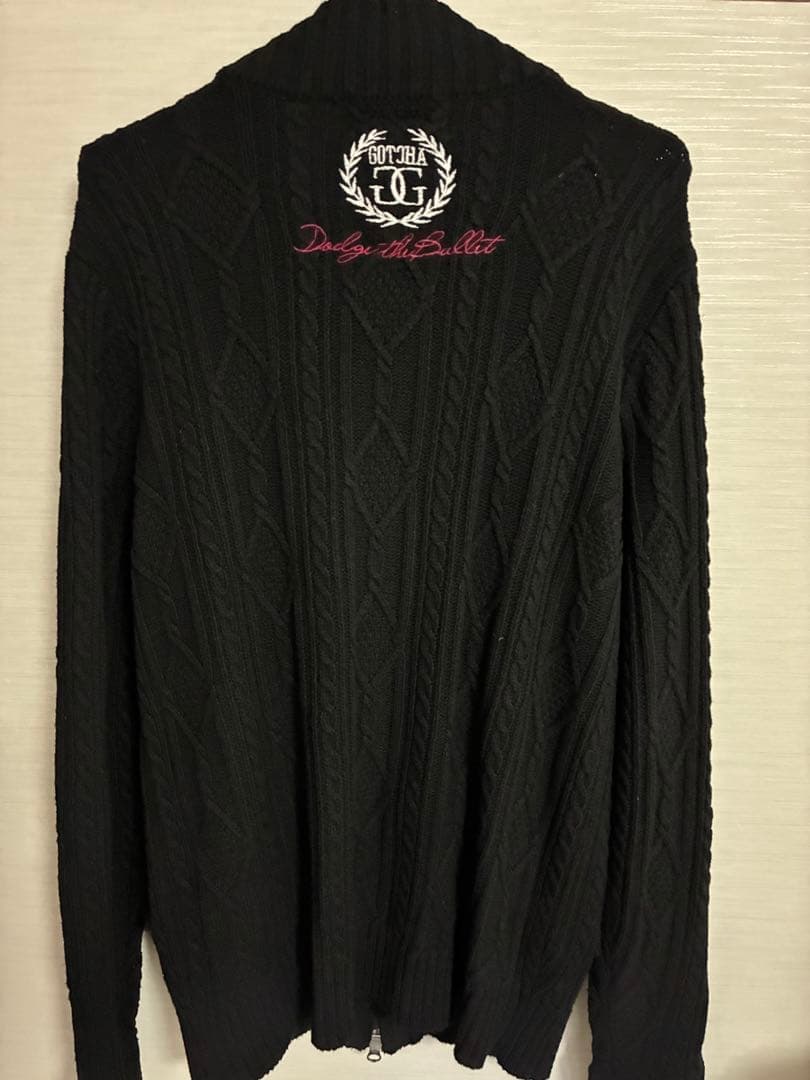 Gotcha Golf ゴルフ フルジップ 黒 M 刺繍ロゴ
