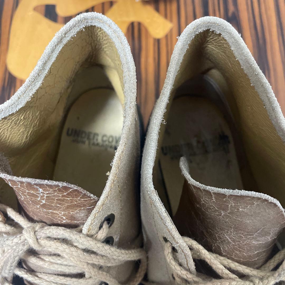 ユ*ン様 UNDERCOVER 97AW leaf期 ペイント ブーツ 【アンダ