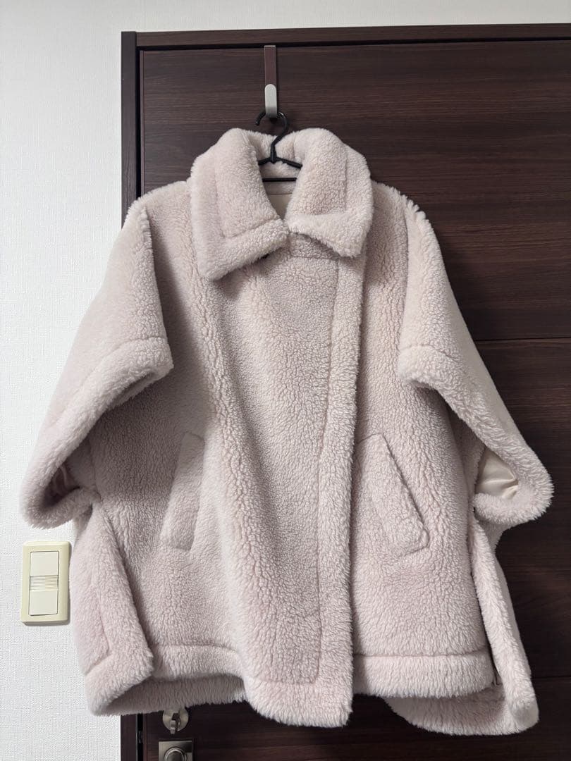 テディ ケープ ポンチョ コート