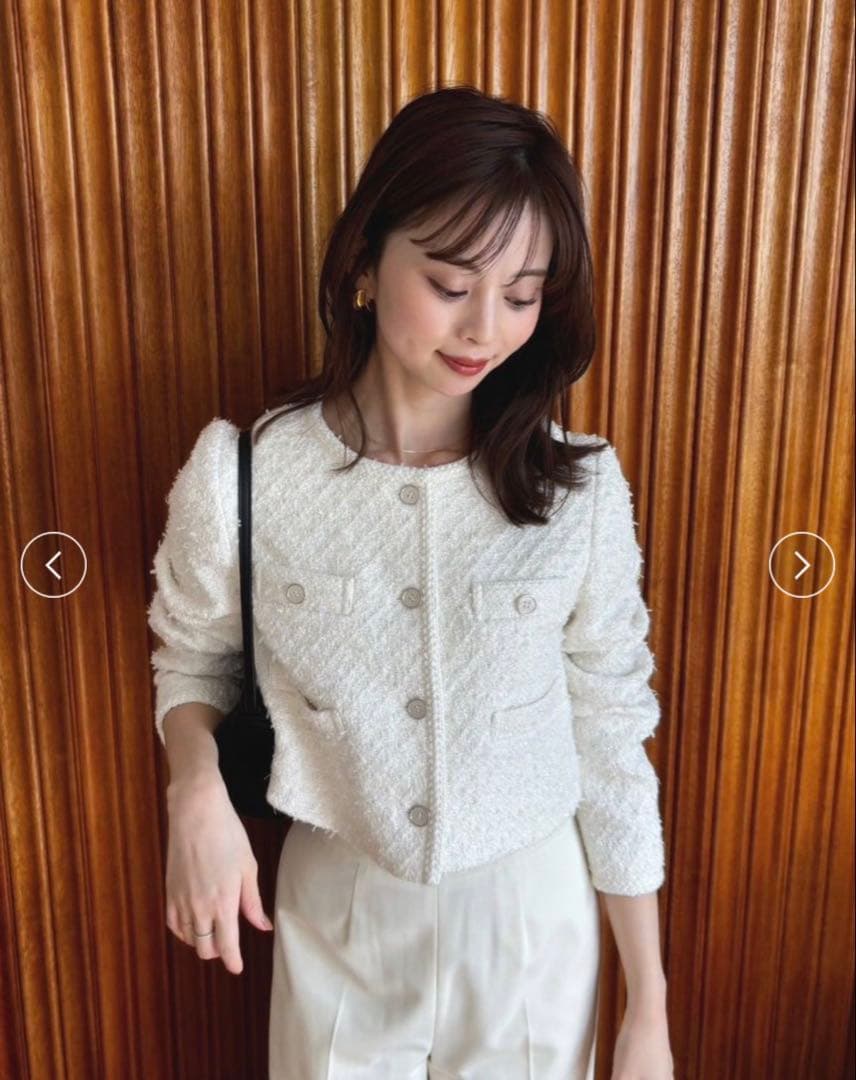 【公式完売】SNIDEL ツイードジャケット 新品未使用