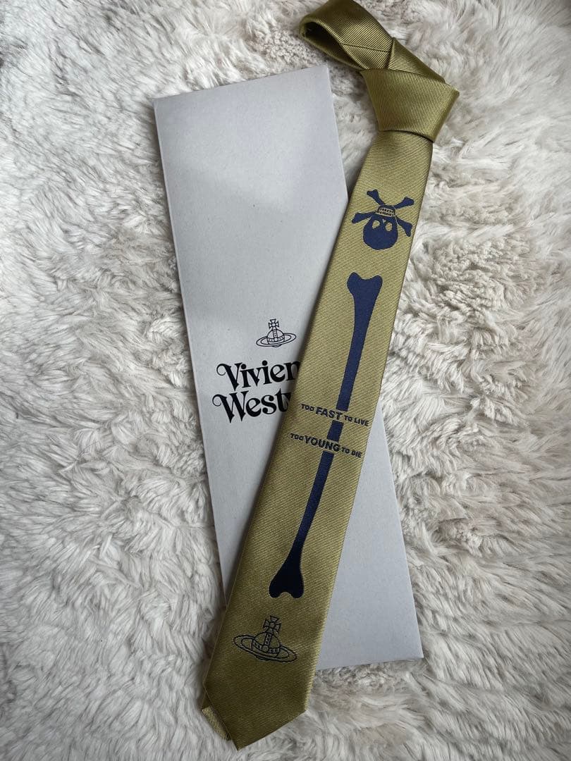 Vivienne Westwood ネクタイ スカル×骨柄1度のみの使用