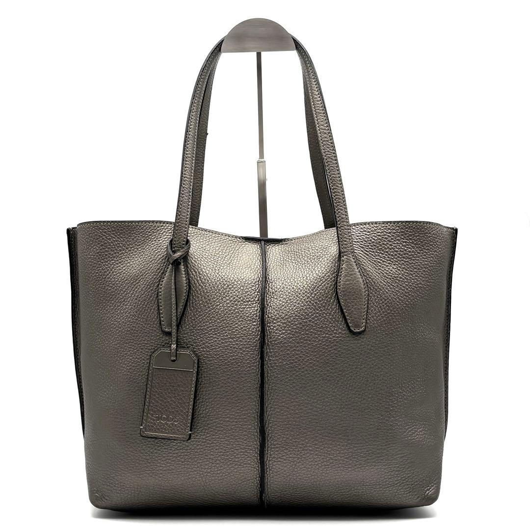 正規品 トッズ ジョイ トートバッグ レザー 肩掛け A4可 レディース グレー