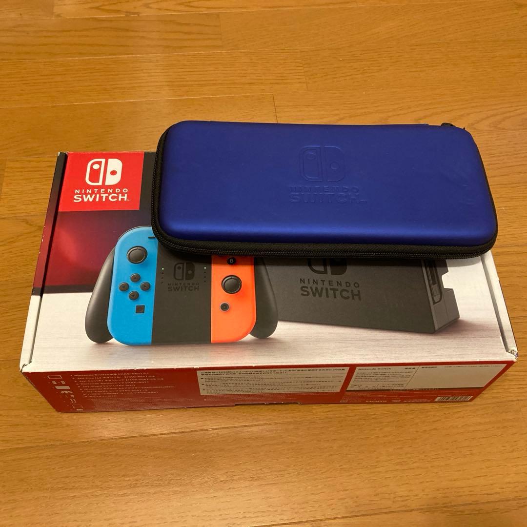 Nintendo Switch 本体 ネオンブルー/ネオン➕持ち運びケース