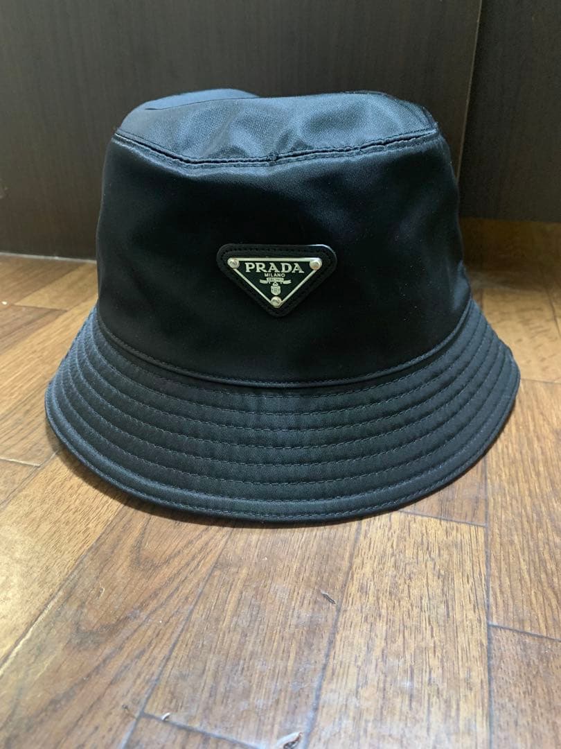 プラダ PRADA ハット お値下げ 交渉 帽子 黒 美品