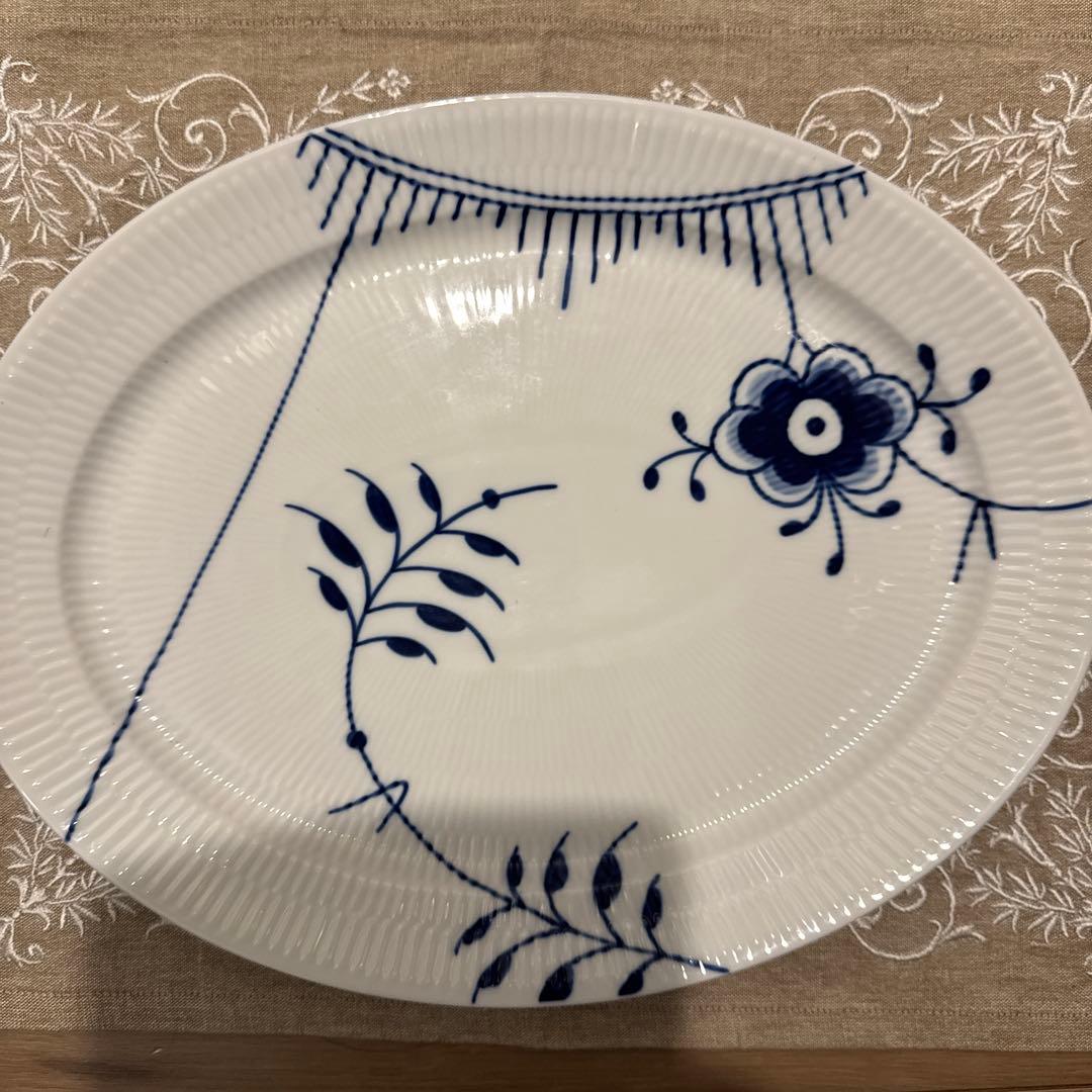 ロイヤルコペンハーゲン ブルー　ブルーテッド　メガ　オーバル　大皿　36cm