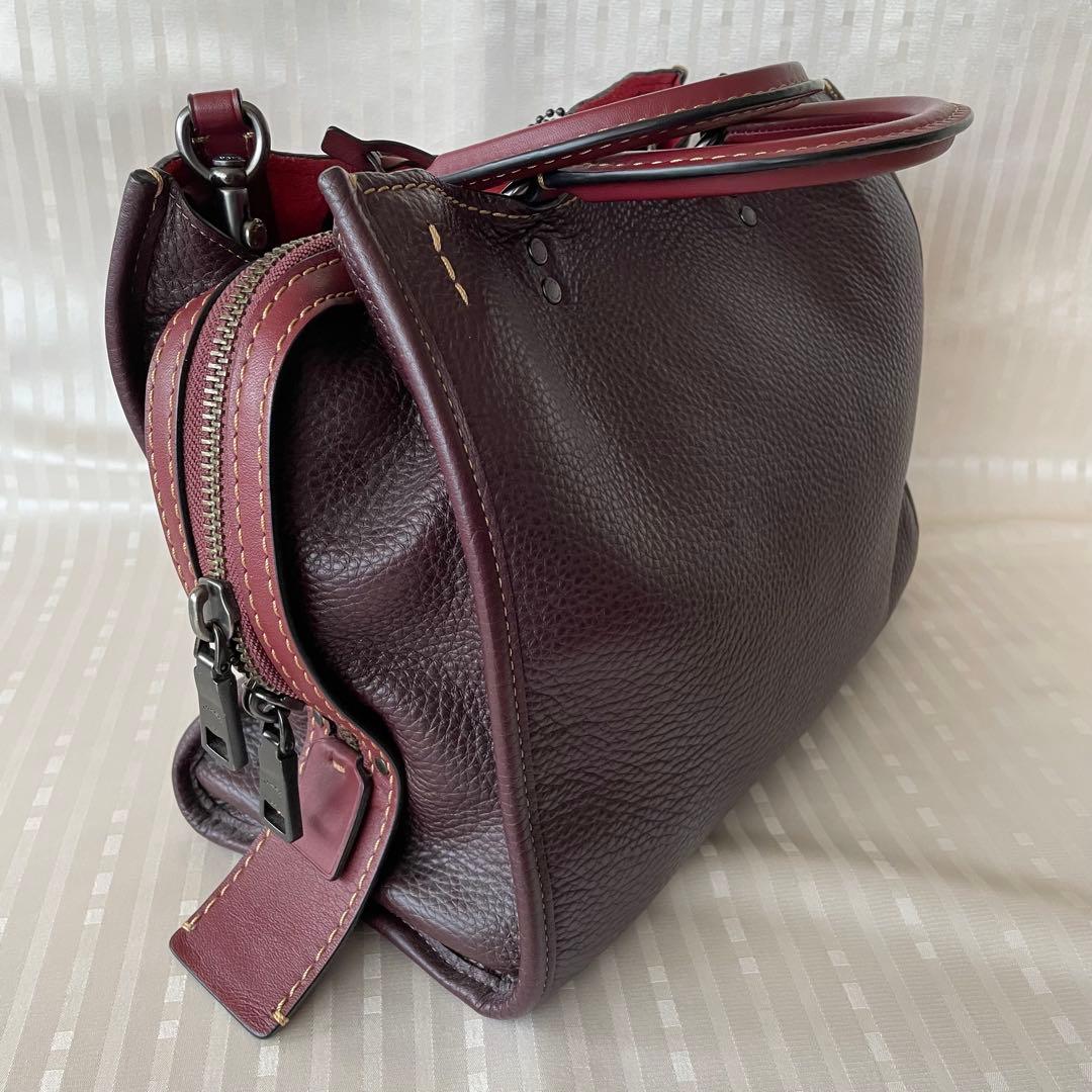 コーチ ローグ 2WAY バーガンディ 美品