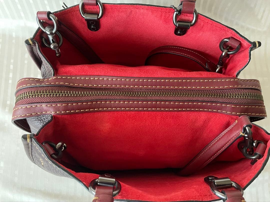 コーチ ローグ 2WAY バーガンディ 美品