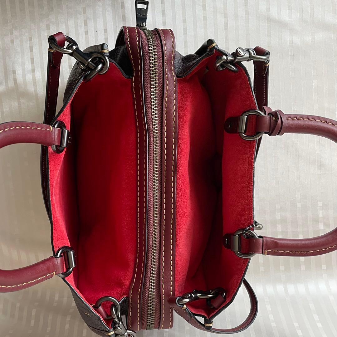 コーチ ローグ 2WAY バーガンディ 美品