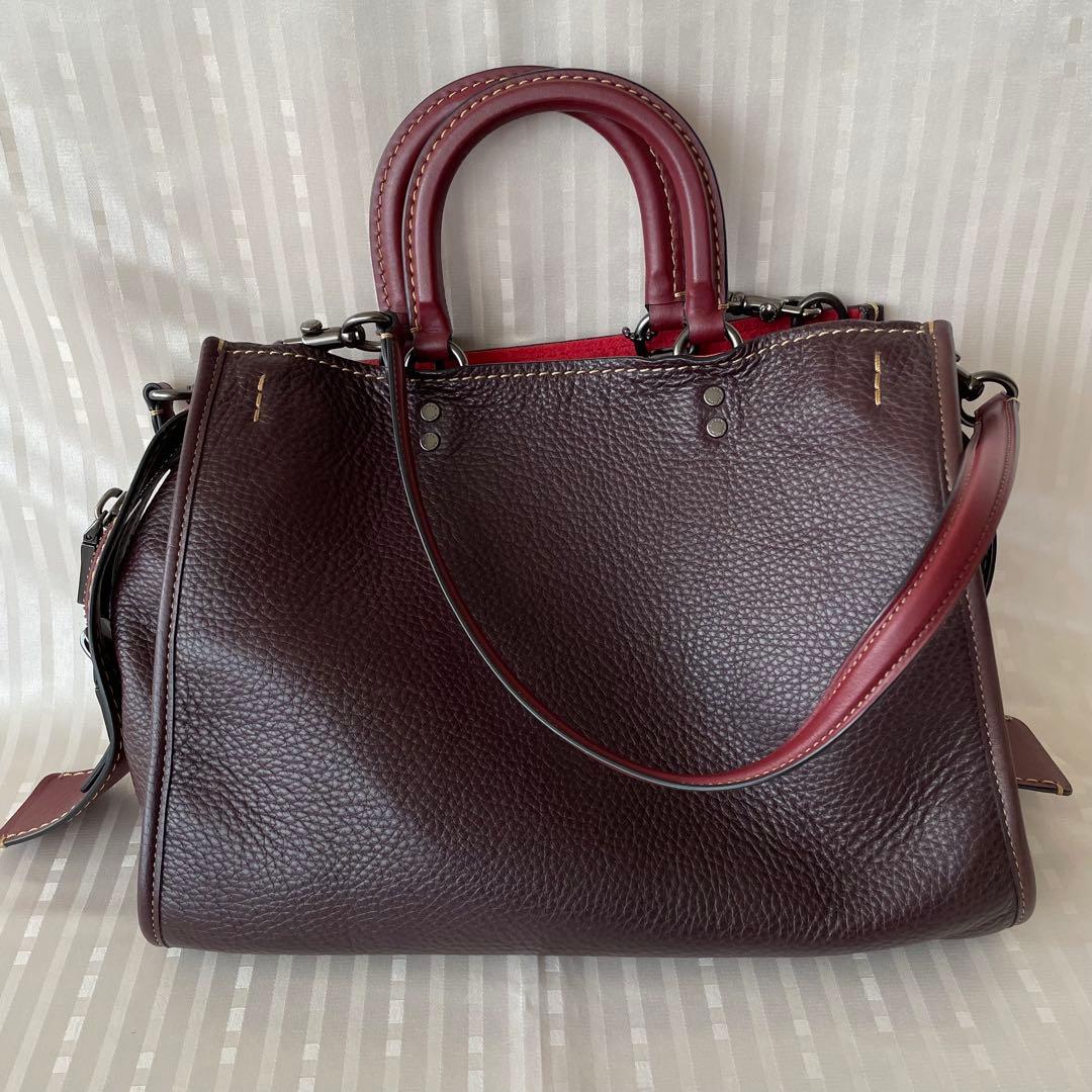 コーチ ローグ 2WAY バーガンディ 美品