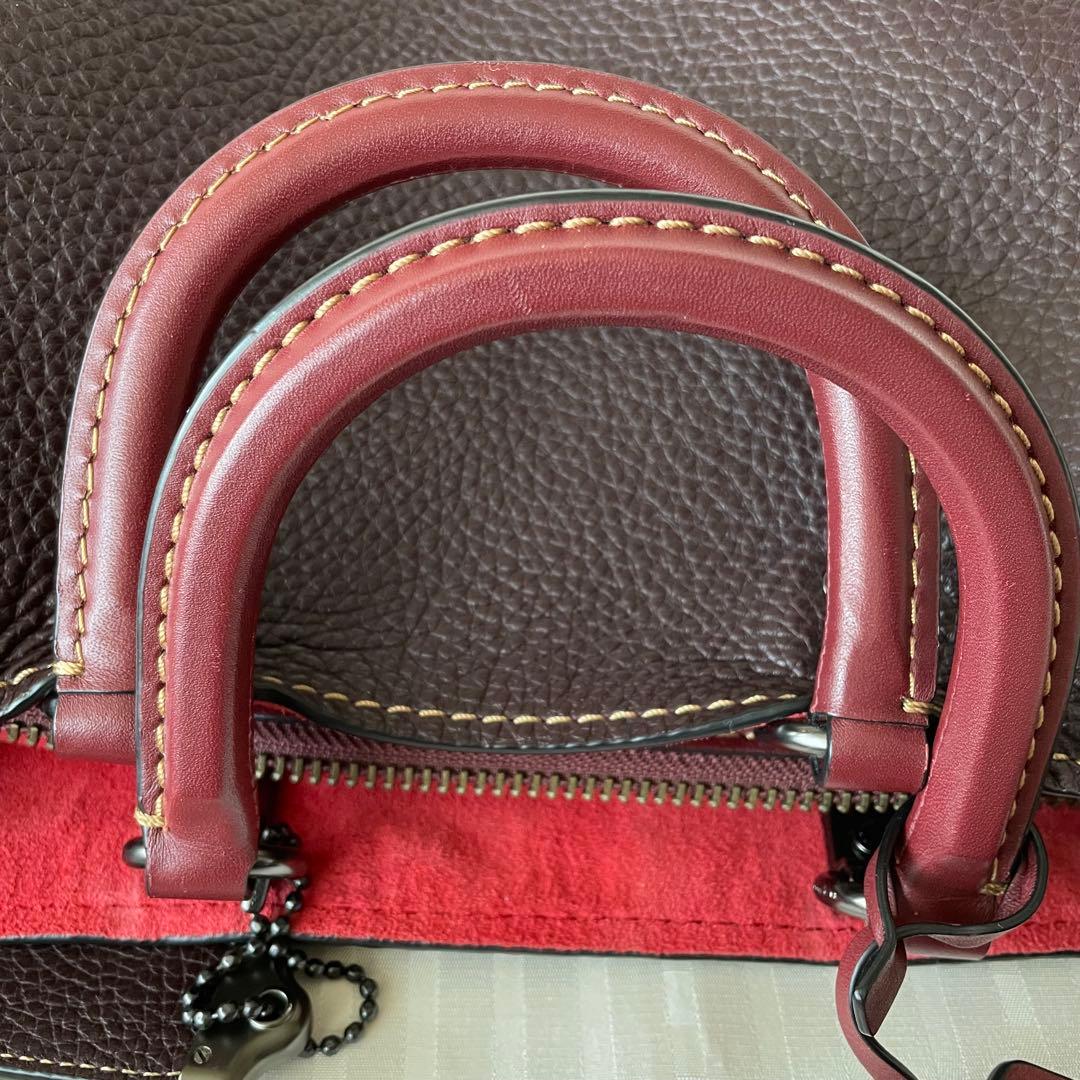 コーチ ローグ 2WAY バーガンディ 美品