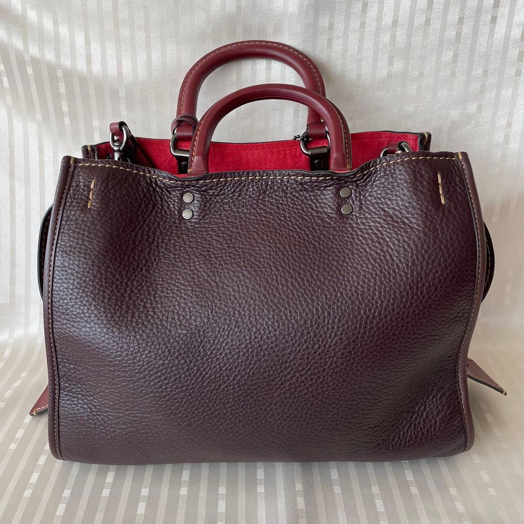 コーチ ローグ 2WAY バーガンディ 美品