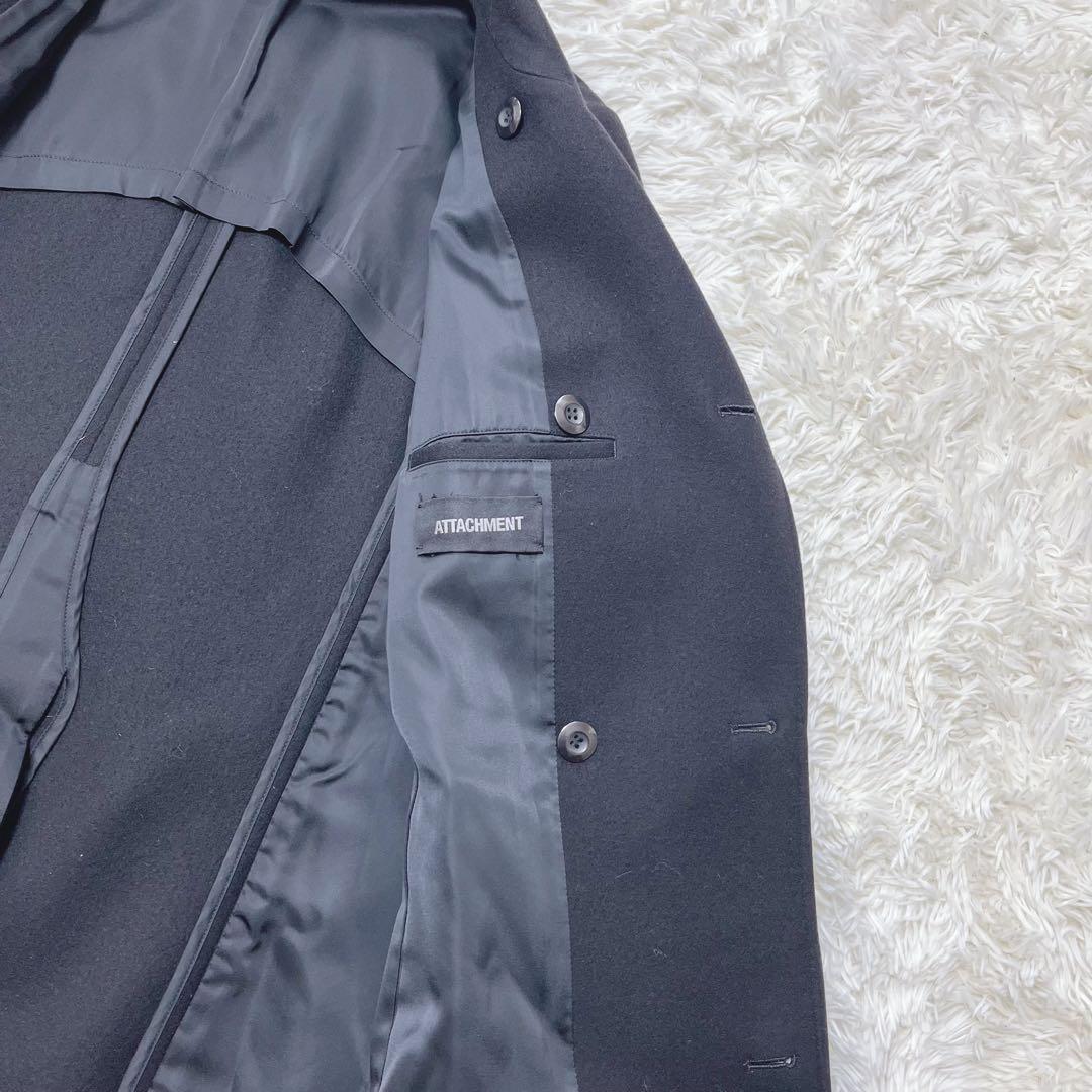 アタッチメント ダブルサージオフスケールメルトン ロングPコート サイズ3