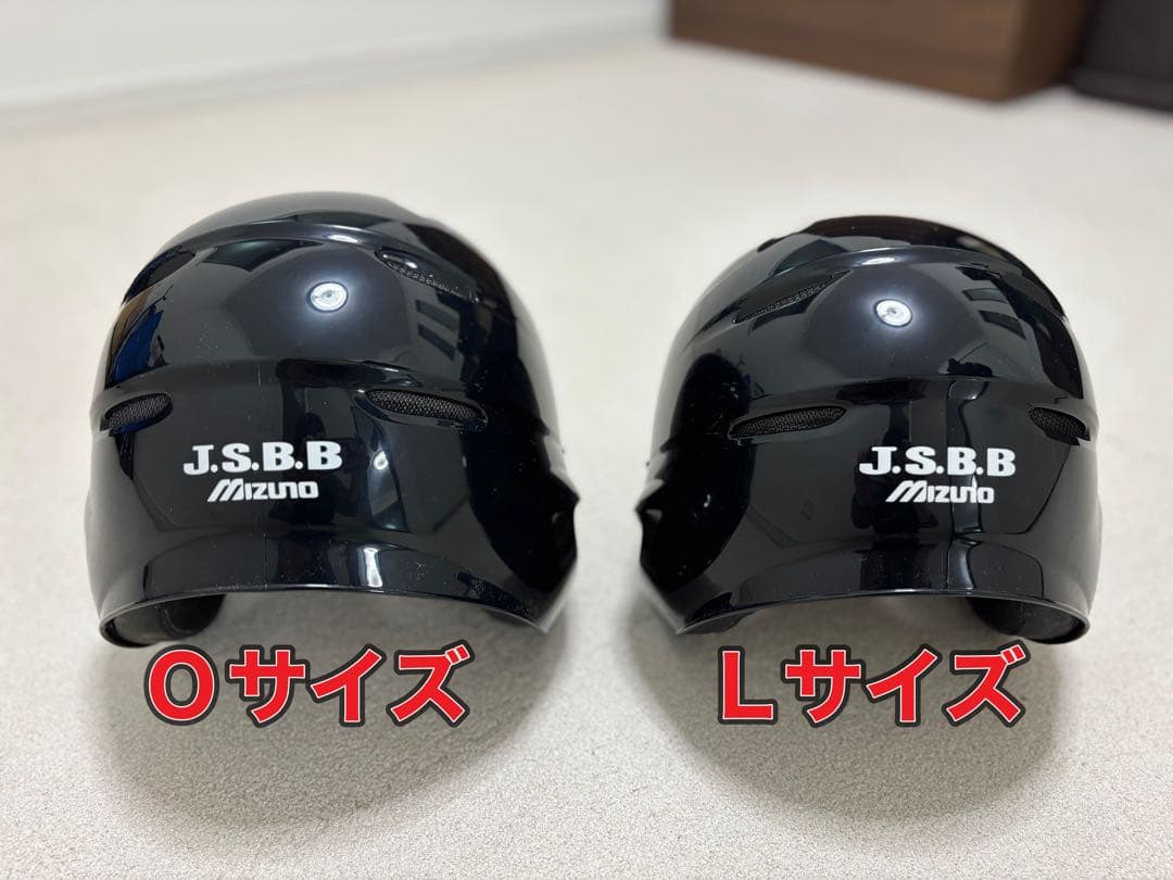 【ミズノ】　軟式用　両耳ヘルメット　2個セット(O・Lサイズ)