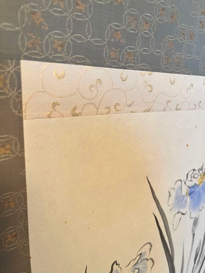 【Yoshi】掛軸 菖蒲 宮台玉英作 、山水 加藤鳳丈作