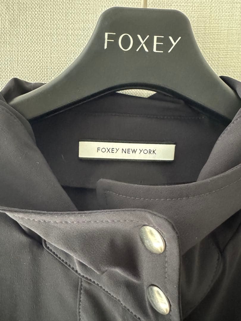 フォクシー レイニーコート ネイビー 40