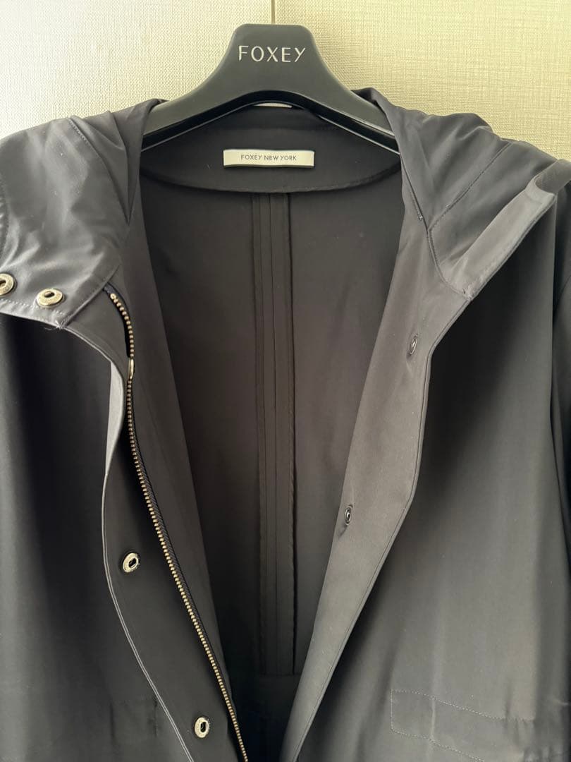 フォクシー レイニーコート ネイビー 40