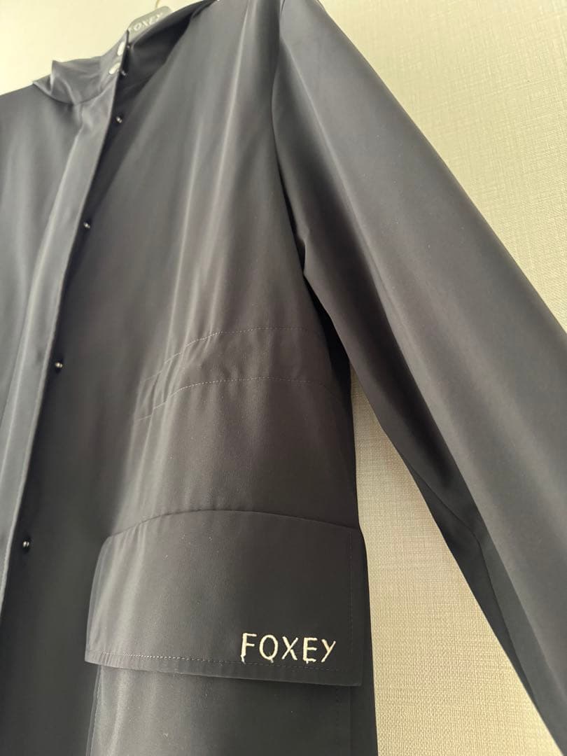 フォクシー レイニーコート ネイビー 40
