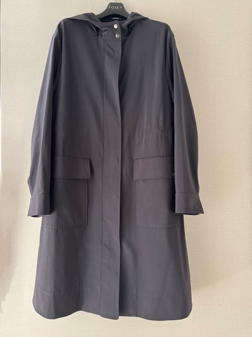 フォクシー レイニーコート ネイビー 40