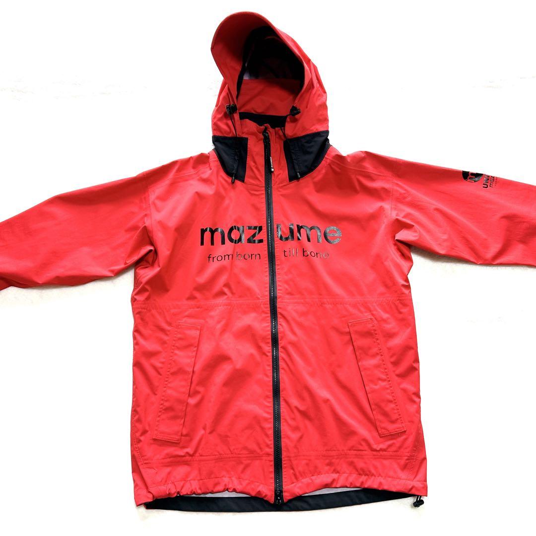 早い者勝ち✨ MAZUME マズメ レインウェア レインスーツ レッド 赤 L