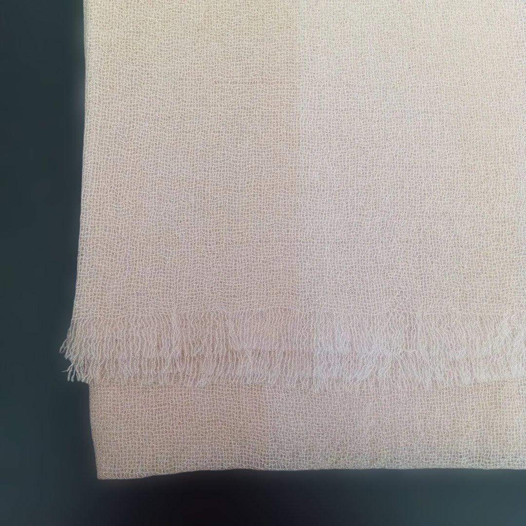 【新品未使用】Chloe クロエ 洗えるカシミヤ大判ストール　ロゴ刺繍