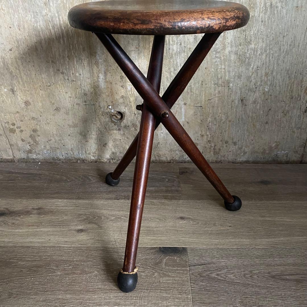 ヴィンテージ　三脚スツール　昭和レトロ