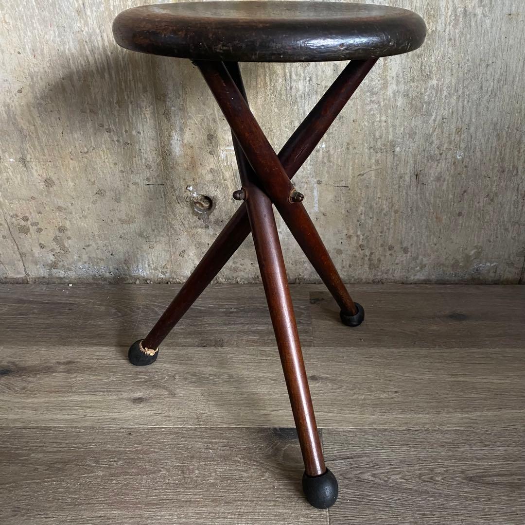ヴィンテージ　三脚スツール　昭和レトロ