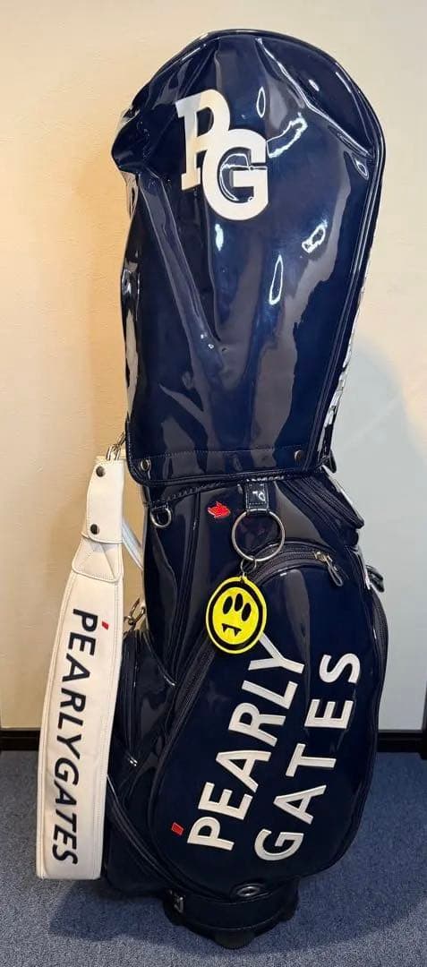 【大人気】バーリーゲイツ　エナメルキャディバッグBLUE