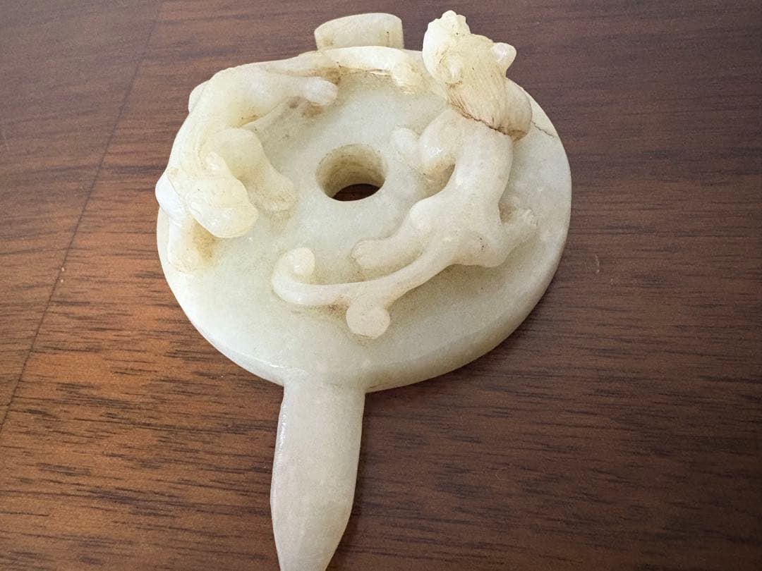 石？玉？の中国的置物　中国美術　10cm 111g