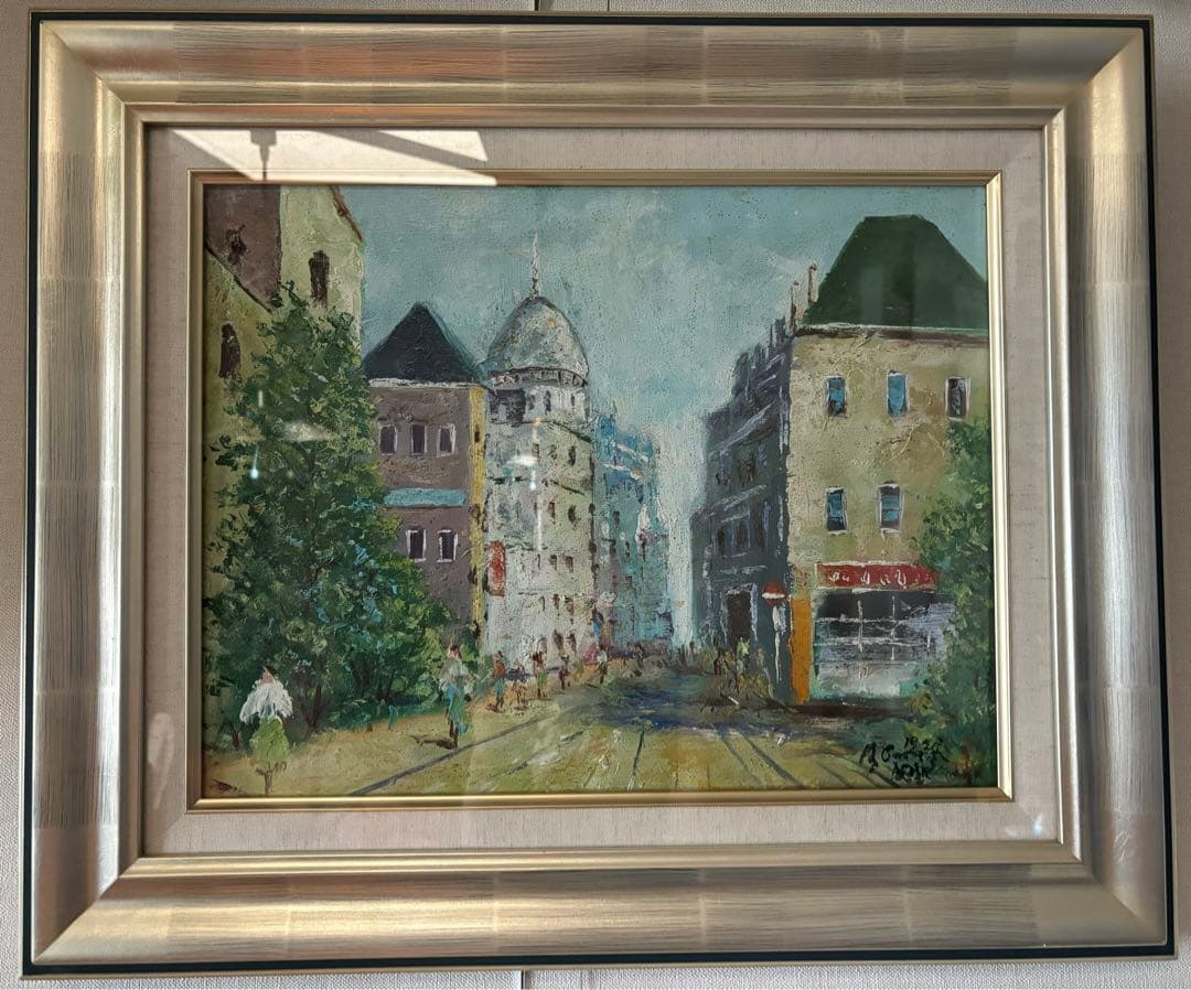 ホ*２様 油彩、絵画6号、佐伯祐三 筆「巴里」、土方定一 鑑、