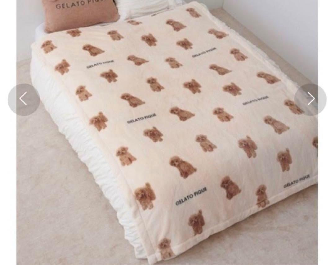 正規品♡ジェラートピケ Sleep DOGプリント毛布 トイプードル 布団