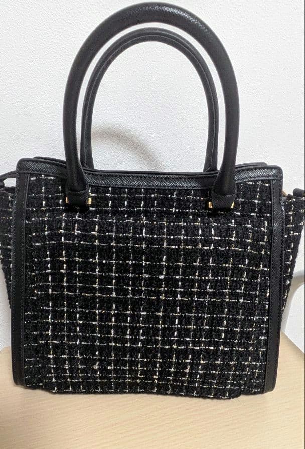 MARSLYツイードフラップバッグ（Black）