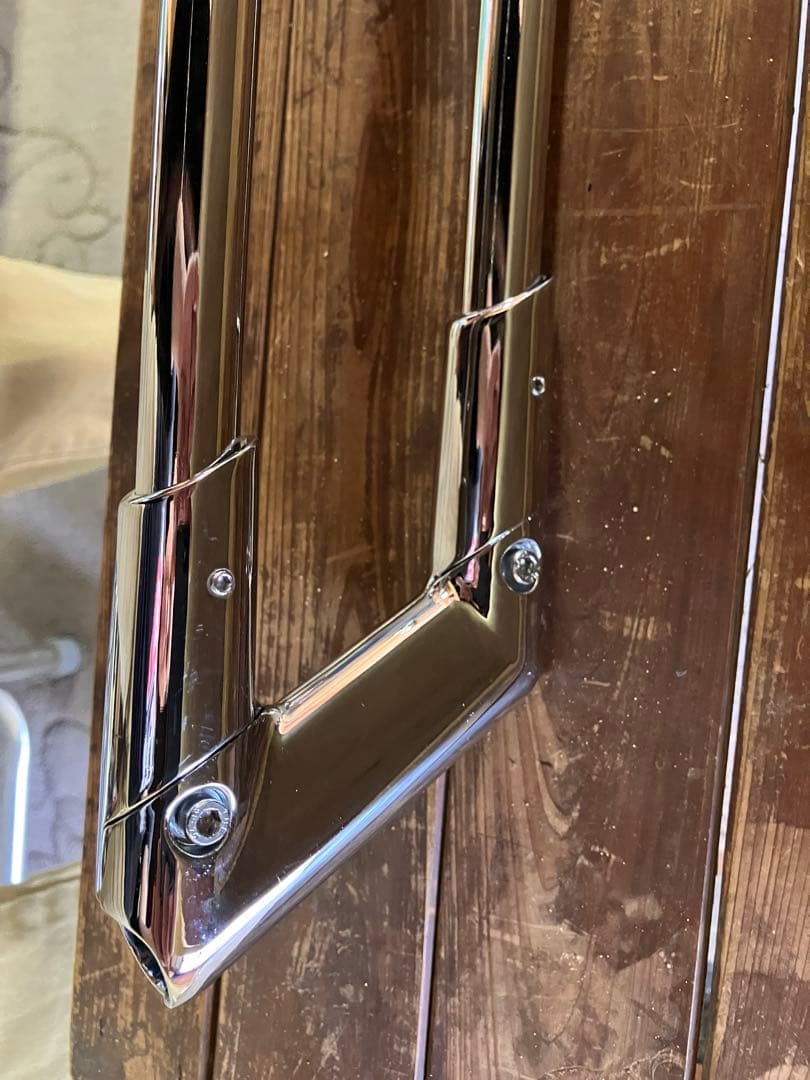 ハーレー　サドルバッグガードレール　クローム