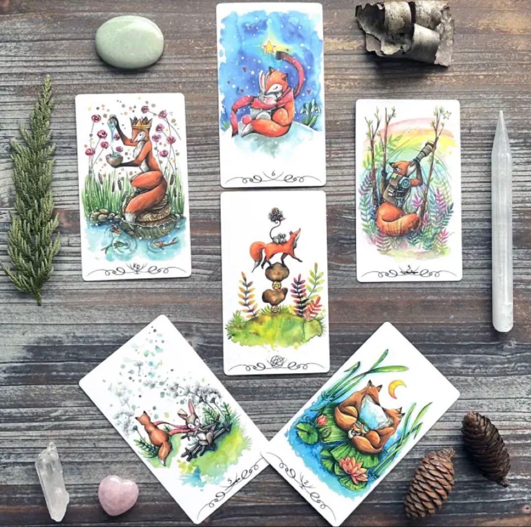 【貴重タロット✨】レア　海外クリエイター　直輸入カード キツネ 動物デザイン