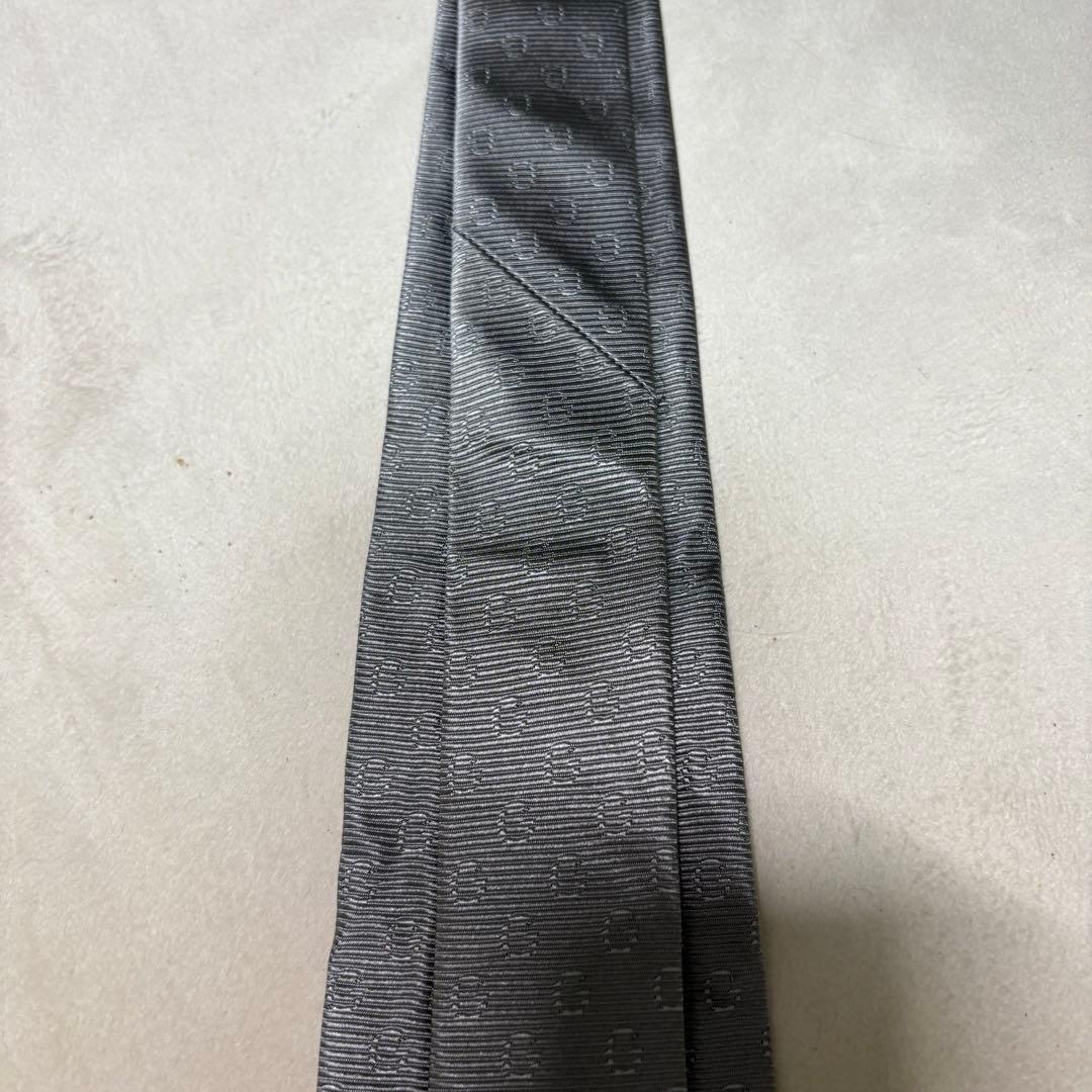 GUCCI グレー ストライプ ネクタイ 新品タグ付