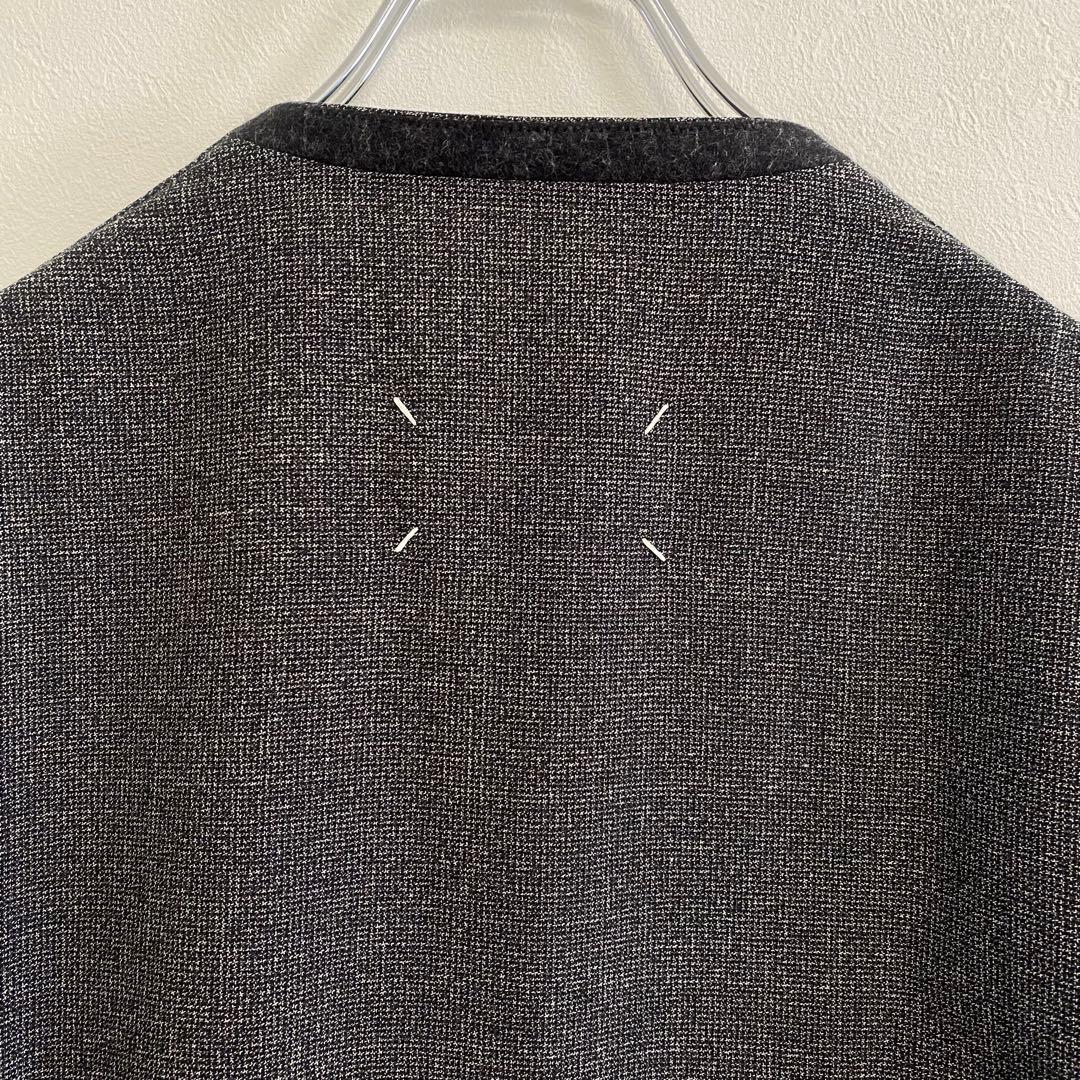 【美品】Maison Margiela 10 ノーカラージャケット グレー 48