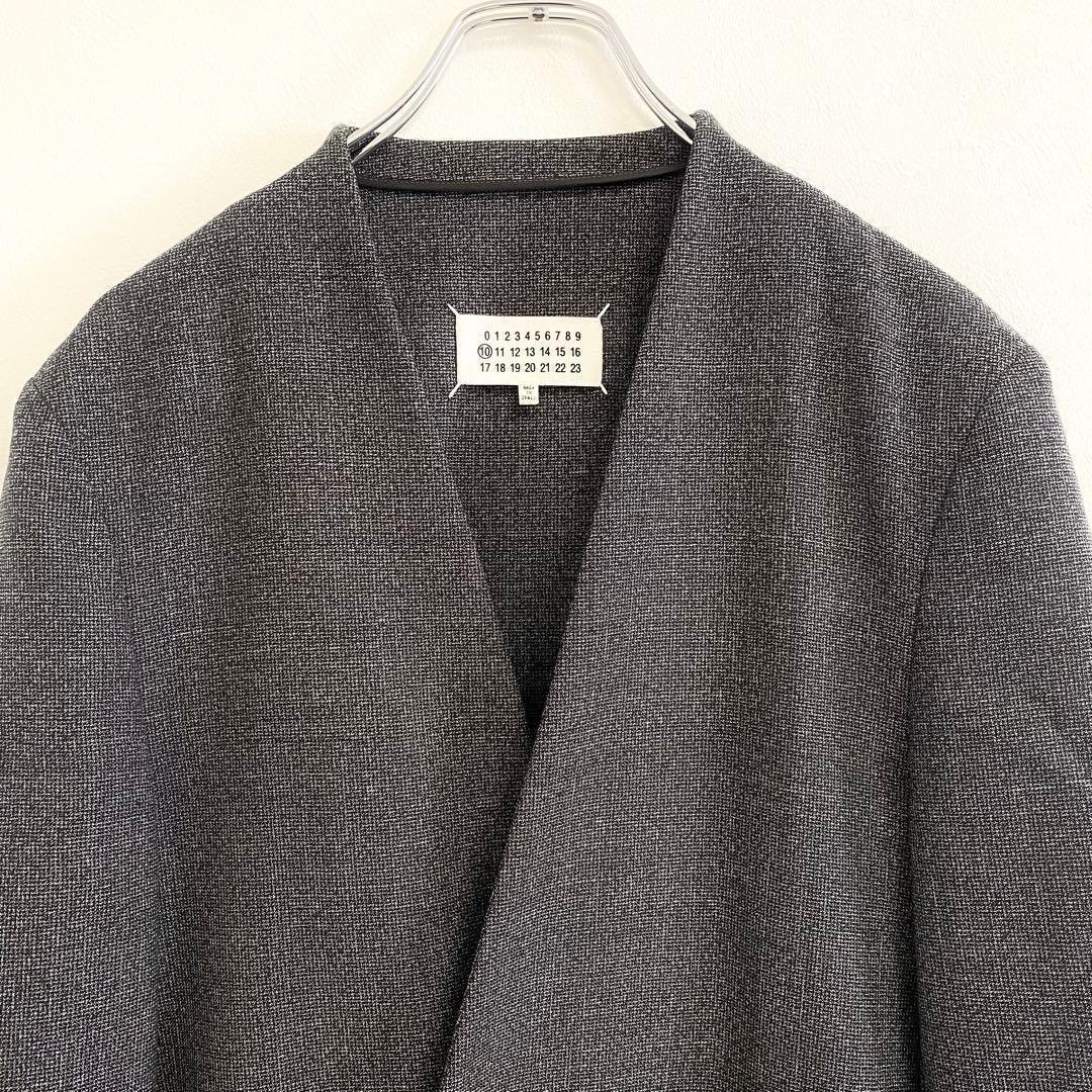 【美品】Maison Margiela 10 ノーカラージャケット グレー 48