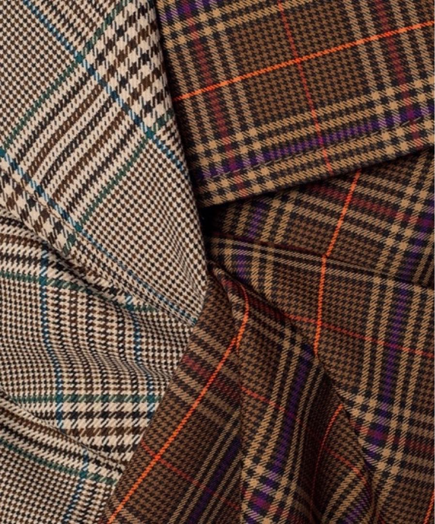 【定価13万】19AW MM6 docking Check wrap coat