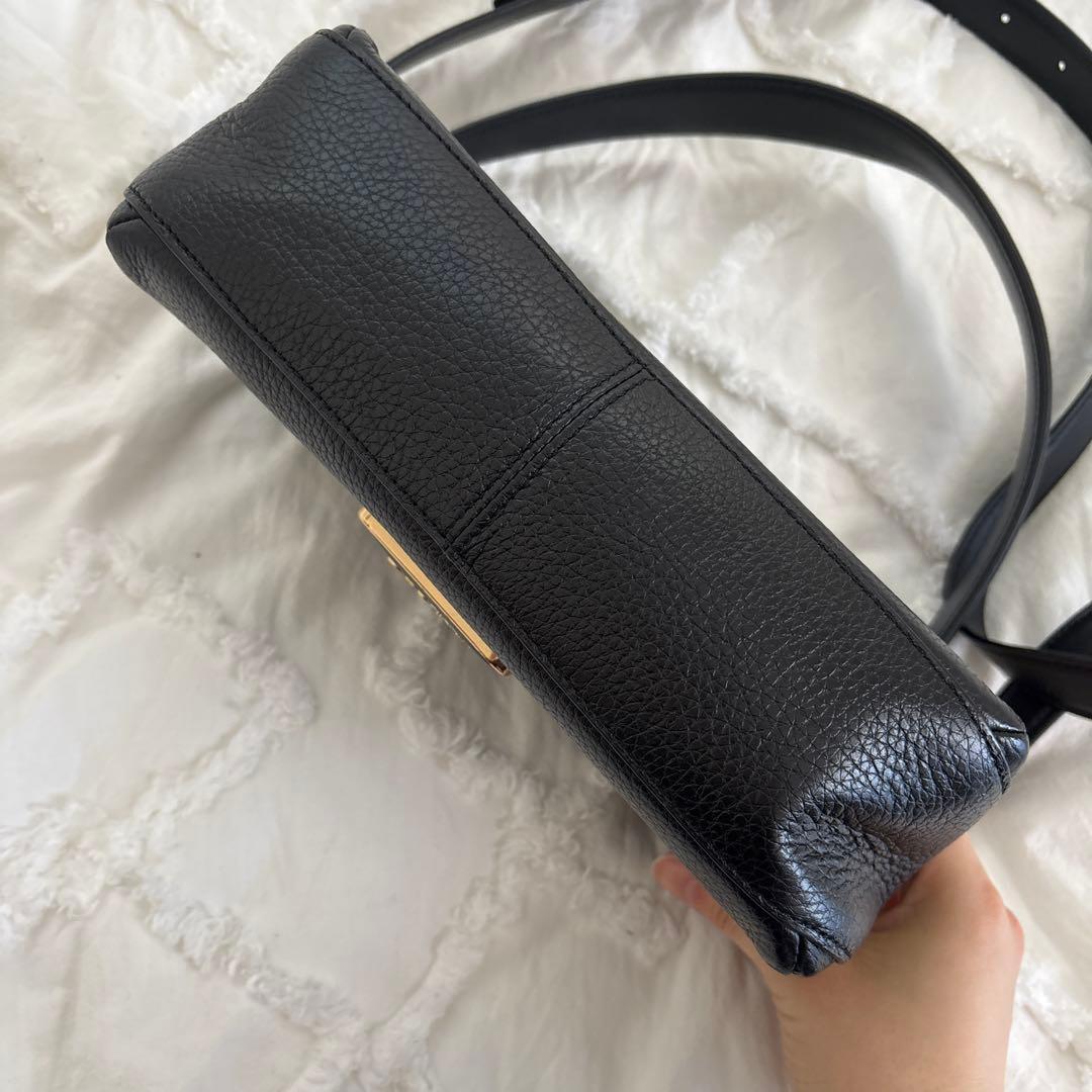 美品　コーチ　グレースハンドバッグ　ショダバッグ 黒